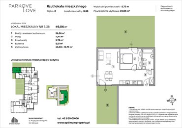rzut mieszkanie na sprzedaż 49m2 mieszkanie Łódź, Bałuty-Doły, ul. Górnicza 12/14