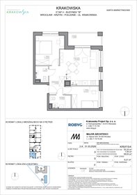 rzut mieszkanie na sprzedaż 55m2 mieszkanie Wrocław, Krzyki, Krakowska 112