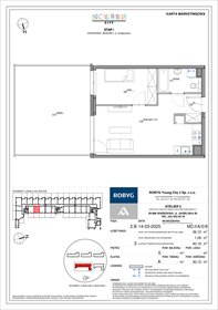 rzut mieszkanie na sprzedaż 39m2 mieszkanie Warszawa, Bemowo, Szeligowska