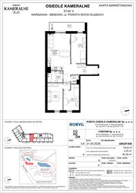 rzut mieszkanie na sprzedaż 78m2 mieszkanie Warszawa, Powstańców Śląskich
