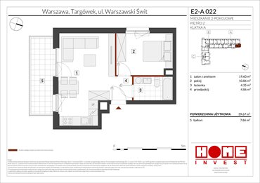 rzut mieszkanie na sprzedaż 40m2 mieszkanie Warszawa, Targówek, ul. Warszawski Świt