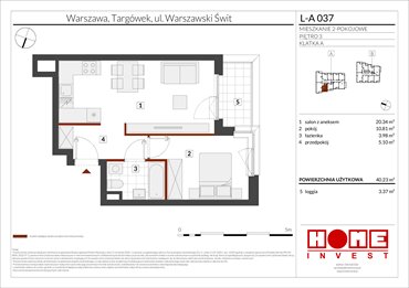 rzut mieszkanie na sprzedaż 40m2 mieszkanie Warszawa, Targówek, ul. Warszawski Świt