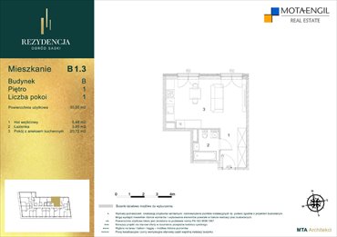 rzut mieszkanie na sprzedaż 30m2 mieszkanie Lublin, Śródmieście, Jasna i Wieniawska