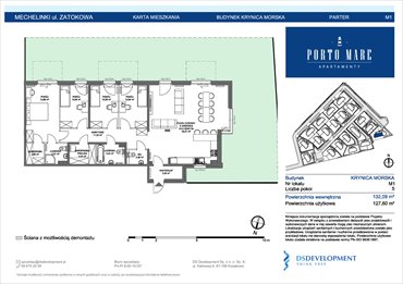 rzut mieszkanie na sprzedaż 128m2 mieszkanie Mechelinki, Zatokowa 6