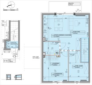rzut mieszkanie na sprzedaż 56m2 mieszkanie Marki, Stawowa