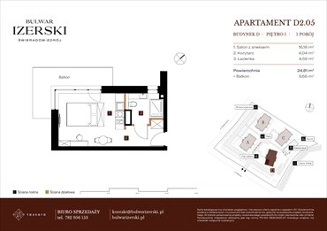 rzut mieszkanie na sprzedaż 25m2 mieszkanie Świeradów Zdrój, Senatoryjna/Szkolna