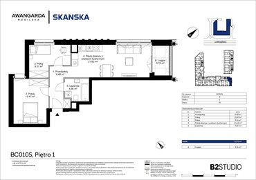 rzut mieszkanie na sprzedaż 56m2 mieszkanie Kraków, Prądnik Czerwony, Mogilska 126