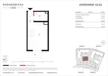 rzut mieszkanie na sprzedaż 29m2 mieszkanie Poznań, Winogrady, Naramowicka 100