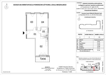rzut mieszkanie na sprzedaż 58m2 mieszkanie Ząbki, Powstańców 19