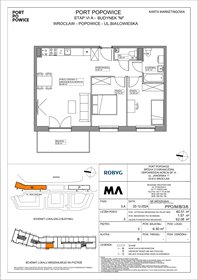 rzut mieszkanie na sprzedaż 61m2 mieszkanie Wrocław, Fabryczna, Białowieska 91a