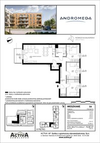 rzut mieszkanie na sprzedaż 75m2 mieszkanie Pruszcz Gdański, Bajki