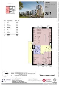 rzut mieszkanie na sprzedaż 74m2 mieszkanie Poznań, Komandoria, Świętego Michała 36