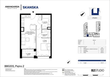 rzut mieszkanie na sprzedaż 44m2 mieszkanie Kraków, Prądnik Czerwony, Mogilska 126