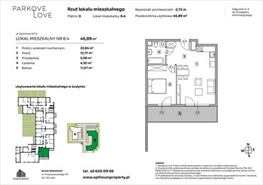 rzut mieszkanie na sprzedaż 46m2 mieszkanie Łódź, Bałuty-Doły, ul. Górnicza 12/14