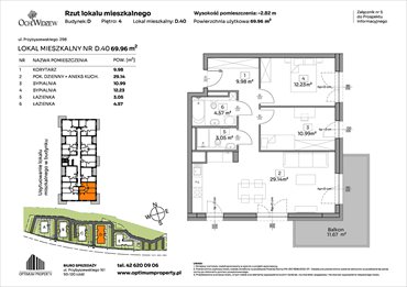 rzut mieszkanie na sprzedaż 70m2 mieszkanie Łódź, Widzew, Przybyszewskiego 292-300