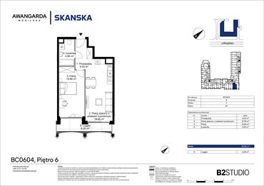 rzut mieszkanie na sprzedaż 47m2 mieszkanie Kraków, Prądnik Czerwony, Mogilska 126