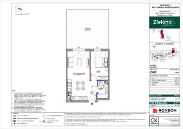 rzut mieszkanie na sprzedaż 45m2 mieszkanie Warszawa, Mokotów, ul. Polska 10