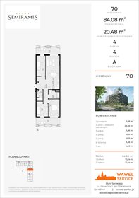 rzut mieszkanie na sprzedaż 84m2 mieszkanie Katowice, Bogucice - Dąbrówka Mała, Wiertnicza 32