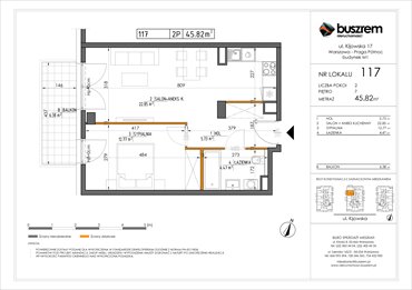 rzut mieszkanie na sprzedaż 46m2 mieszkanie Warszawa, Praga Północ, Kijowska 17