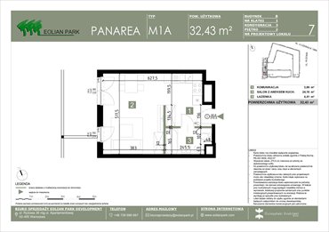 rzut mieszkanie na sprzedaż 32m2 mieszkanie Warszawa, Ursus, Ryżowa