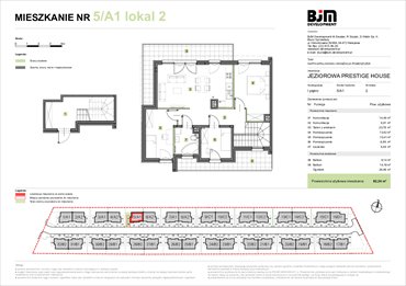 rzut mieszkanie na sprzedaż 82m2 mieszkanie Warszawa, Wawer, Jeziorowa