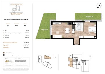 rzut mieszkanie na sprzedaż 51m2 mieszkanie Kraków, Wzgórza Krzesławickie, Gustawa Morcinka