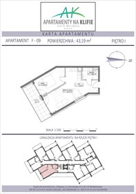 rzut mieszkanie na sprzedaż 43m2 mieszkanie Władysławowo, Żeromskiego 27