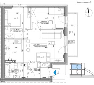 rzut mieszkanie na sprzedaż 60m2 mieszkanie Janczewice, Jedności