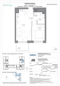 rzut mieszkanie na sprzedaż 38m2 mieszkanie Wrocław, Krzyki, Krakowska 112