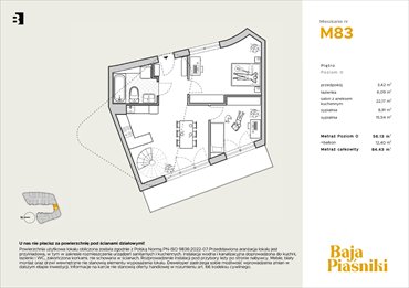 rzut mieszkanie na sprzedaż 88m2 mieszkanie Świętochłowice, Piaśniki, ul. Sudecka 10