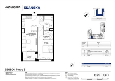 rzut mieszkanie na sprzedaż 45m2 mieszkanie Kraków, Prądnik Czerwony, Mogilska 126