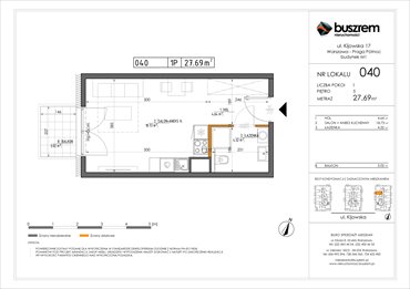 rzut mieszkanie na sprzedaż 69m2 mieszkanie Warszawa, Praga Północ, Kijowska 17