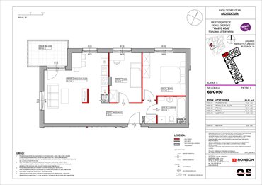 rzut mieszkanie na sprzedaż 59m2 mieszkanie Warszawa, Białołęka, Marywilska 68