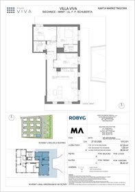 rzut mieszkanie na sprzedaż 87m2 mieszkanie Wrocław, Iwiny, ul. Franza Petera Schuberta