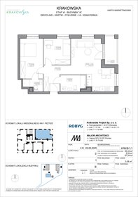 rzut mieszkanie na sprzedaż 65m2 mieszkanie Wrocław, Krzyki, Krakowska 112