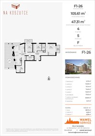 rzut mieszkanie na sprzedaż 106m2 mieszkanie Katowice, Słoneczna 1