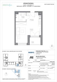 rzut mieszkanie na sprzedaż 32m2 mieszkanie Wrocław, Krzyki, Krakowska 112