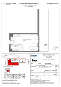 rzut mieszkanie na sprzedaż 31m2 mieszkanie Wrocław, Stare Miasto, Trzemeska