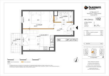 rzut mieszkanie na sprzedaż 42m2 mieszkanie Warszawa, Praga Północ, Kijowska 17