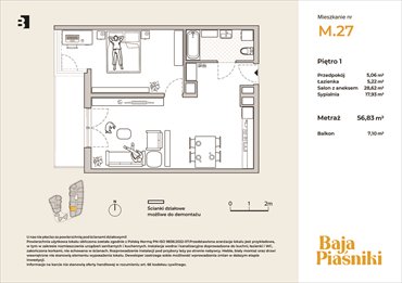 rzut mieszkanie na sprzedaż 57m2 mieszkanie Świętochłowice, Piaśniki, ul. Sudecka 10