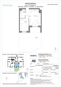 rzut mieszkanie na sprzedaż 37m2 mieszkanie Wrocław, Krzyki, Krakowska 112