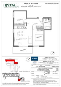 rzut mieszkanie na sprzedaż 55m2 mieszkanie Warszawa, Mokotów, Antoniewska 3B
