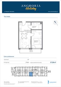 rzut mieszkanie na sprzedaż 38m2 mieszkanie Mechelinki, Wielopole 36-38