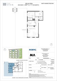 rzut mieszkanie na sprzedaż 87m2 mieszkanie Wrocław, Iwiny, ul. Franza Petera Schuberta