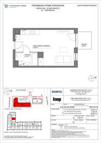rzut mieszkanie na sprzedaż 30m2 mieszkanie Wrocław, Stare Miasto, Trzemeska