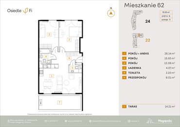 rzut mieszkanie na sprzedaż 70m2 mieszkanie Kraków, Rzemieślnicza 22-24