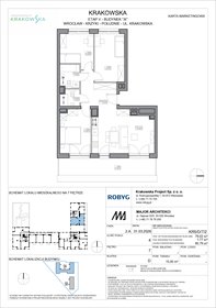 rzut mieszkanie na sprzedaż 79m2 mieszkanie Wrocław, Krzyki, Krakowska 112