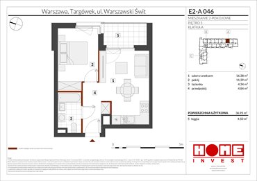 rzut mieszkanie na sprzedaż 37m2 mieszkanie Warszawa, Targówek, ul. Warszawski Świt