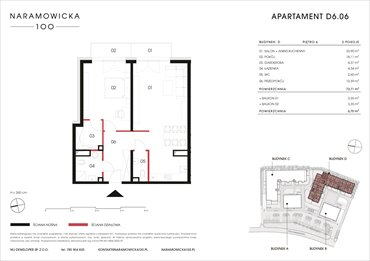 rzut mieszkanie na sprzedaż 74m2 mieszkanie Poznań, Winogrady, Naramowicka 100