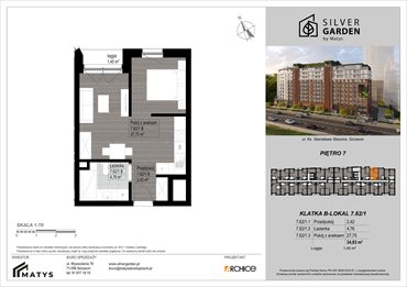 rzut mieszkanie na sprzedaż 35m2 mieszkanie Szczecin, Centrum, al. Wyzwolenia 70 / ul. Staszica 21
